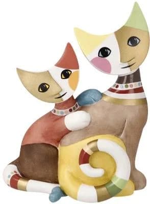Goebel Dekofigur Rosina Wachtmeister Katzen Noemi e Taddeo Bunt