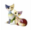 Goebel Dekofigur Minikatzen Tea und Tazio Bunt Biskuitporzellan Bild 2