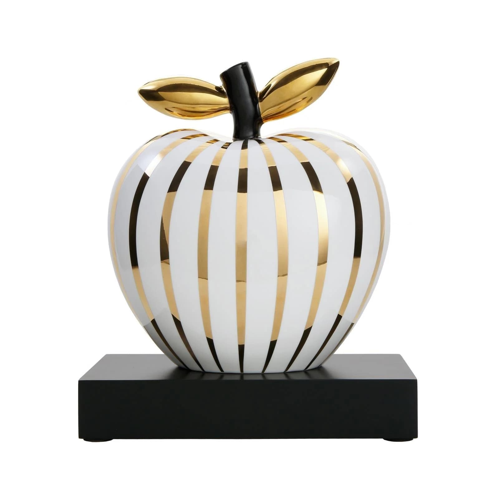 Goebel Dekofigur Apfel "Golden Sunlight" Studio 8 Art & Apple weiß-gold