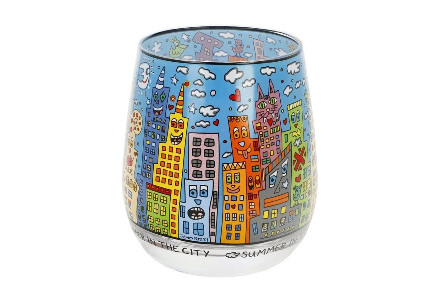 Goebel Windlicht James Rizzi Summer in the City Bunt Glas - Bild 3