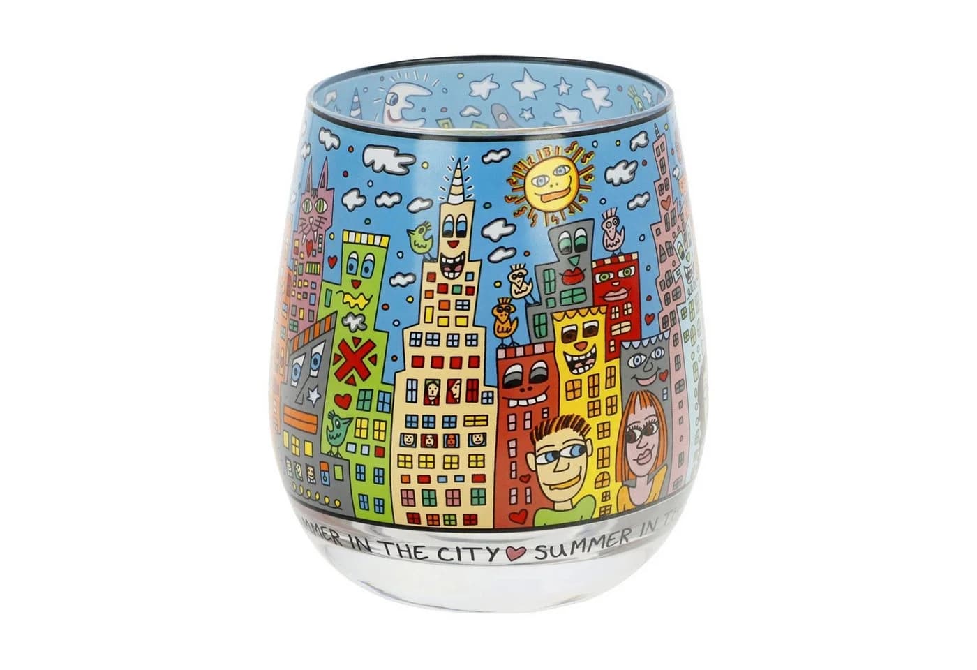Goebel Windlicht James Rizzi Summer in the City Bunt Glas - Bild 4