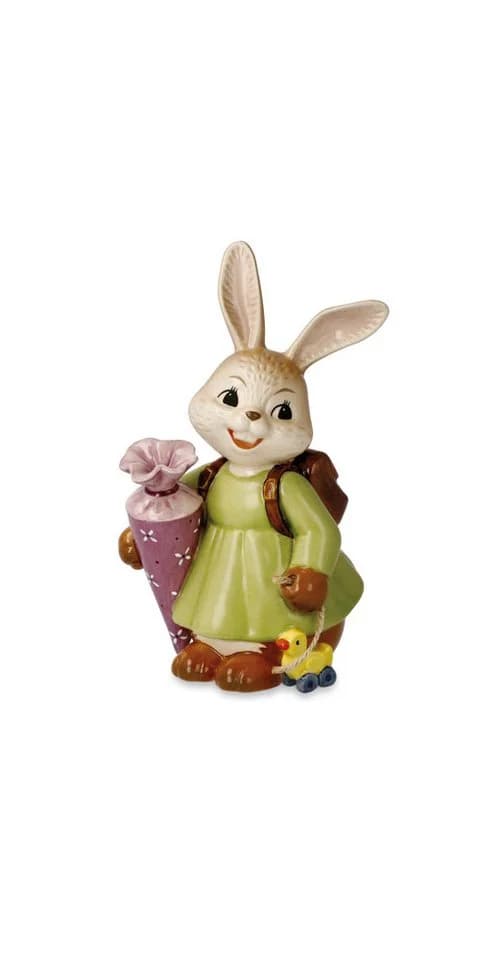 Osterhase GOEBEL Hasenmädchen erster Schultag Bunt
