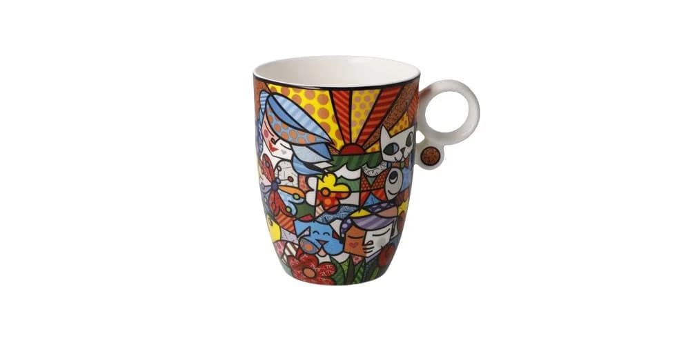 GOEBEL Tasse Romero Britto Garden Bunt Fine China-Porzellan