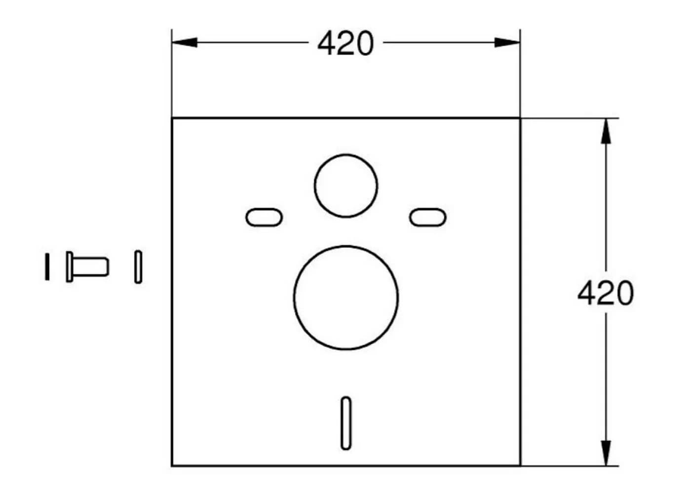 Grohe Vorwandelement WC Schallschutz Matte Set