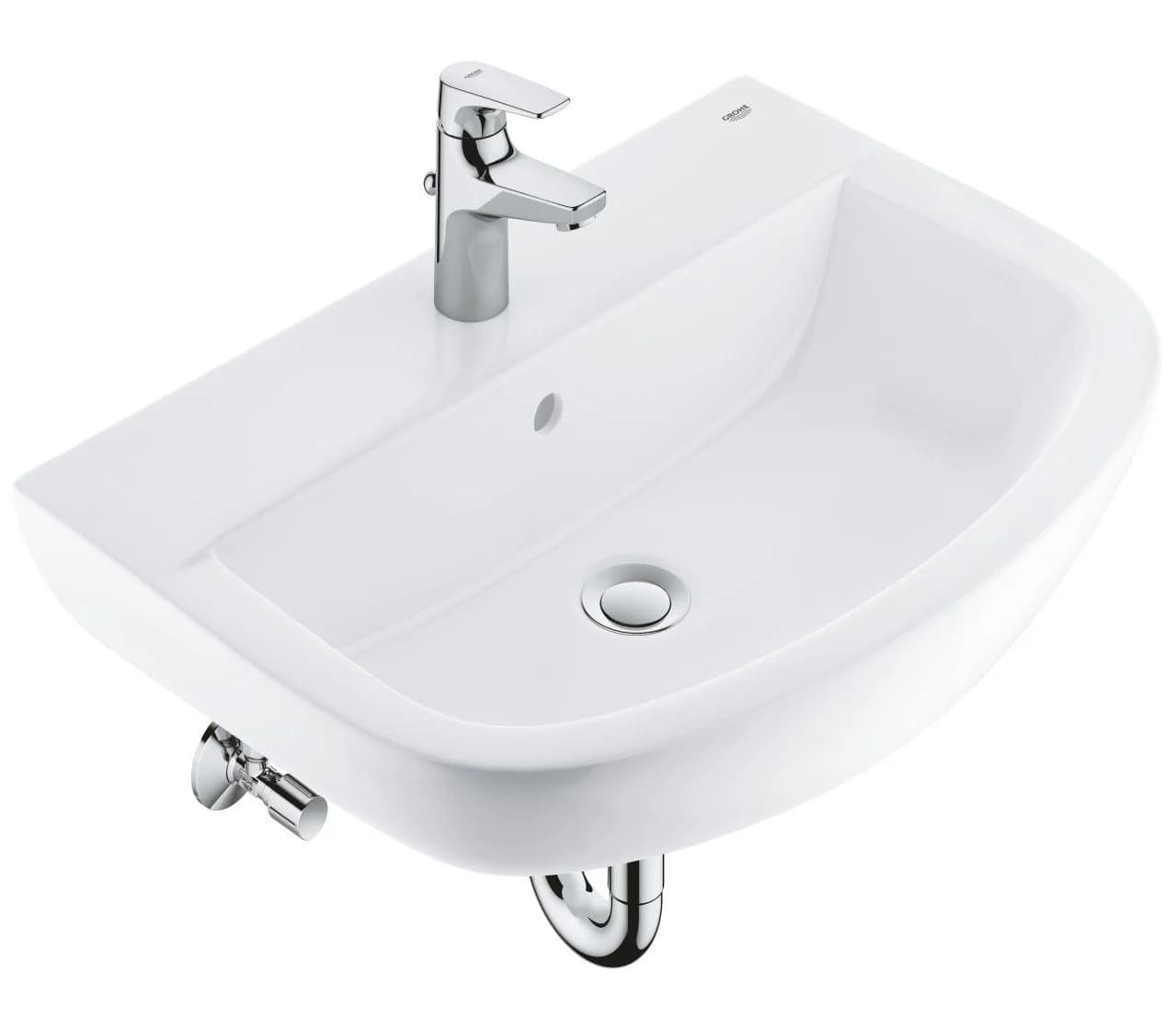 Grohe Waschtisch-Komplett-Set Bau 60 cm mit Start Flow Armatur weiß - Bild 2