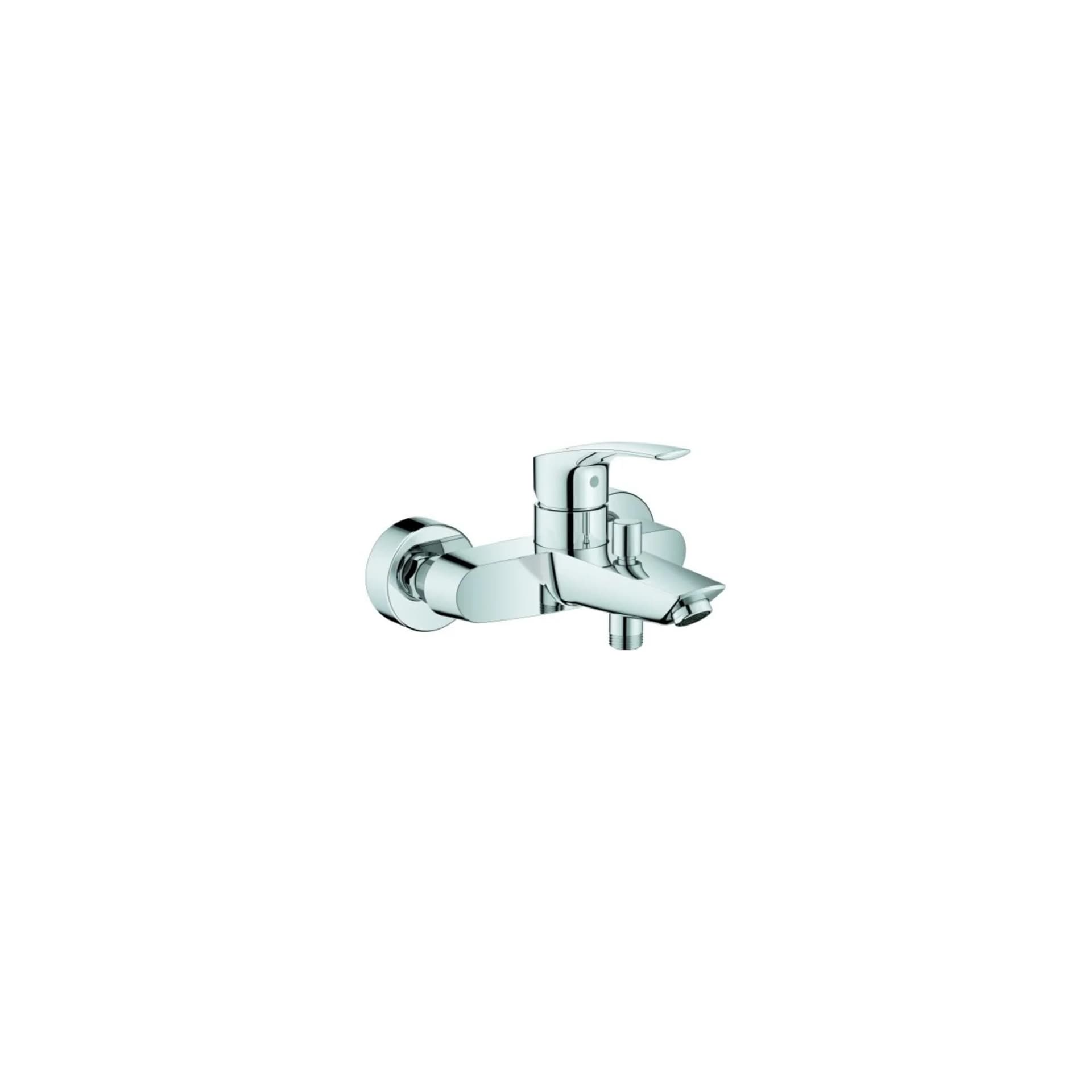 Grohe Wannen-Einhebelmischer Eurosmart Silber Wandmontage