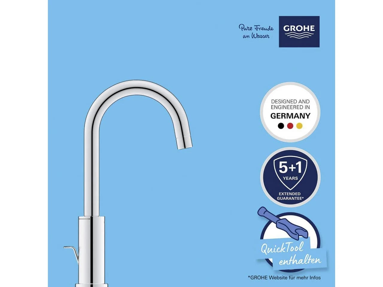 Grohe Waschtischarmatur Start L-Size Verchromt - Bild 5