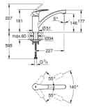 Grohe Eurosmart Einhand-Küchenarmatur Chrom Schwenkbar Bild 4