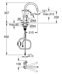 Grohe Start Küchenarmatur 30556000 Chrom Bild 3