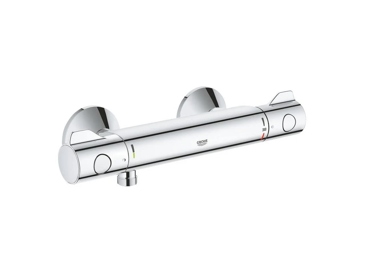 Grohe Grohtherm 800 Thermostat-Brausegarnitur Silber mit Handbrause