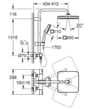 Grohe Vitalio Comfort 250 Duschsystem Chrom Bild 1