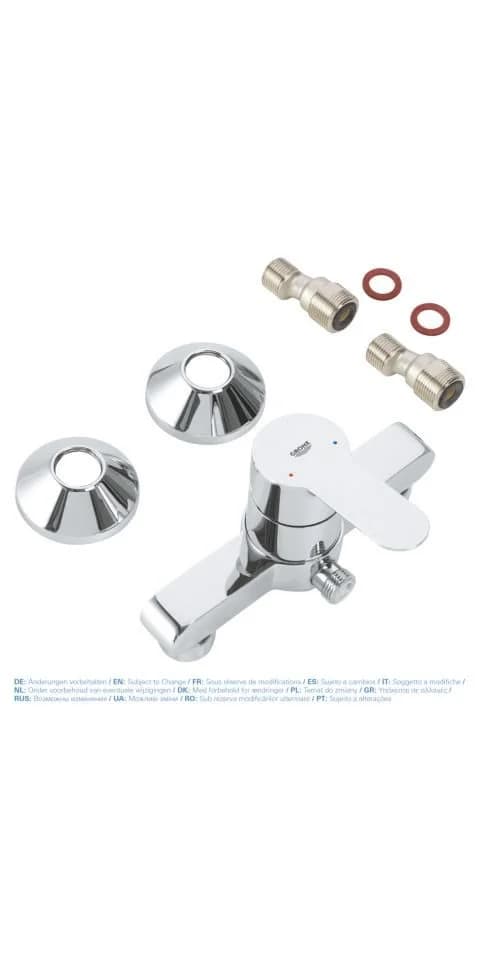 Grohe BauEdge Brausearmatur 23333000 chrom mit Rückflussverhinderer