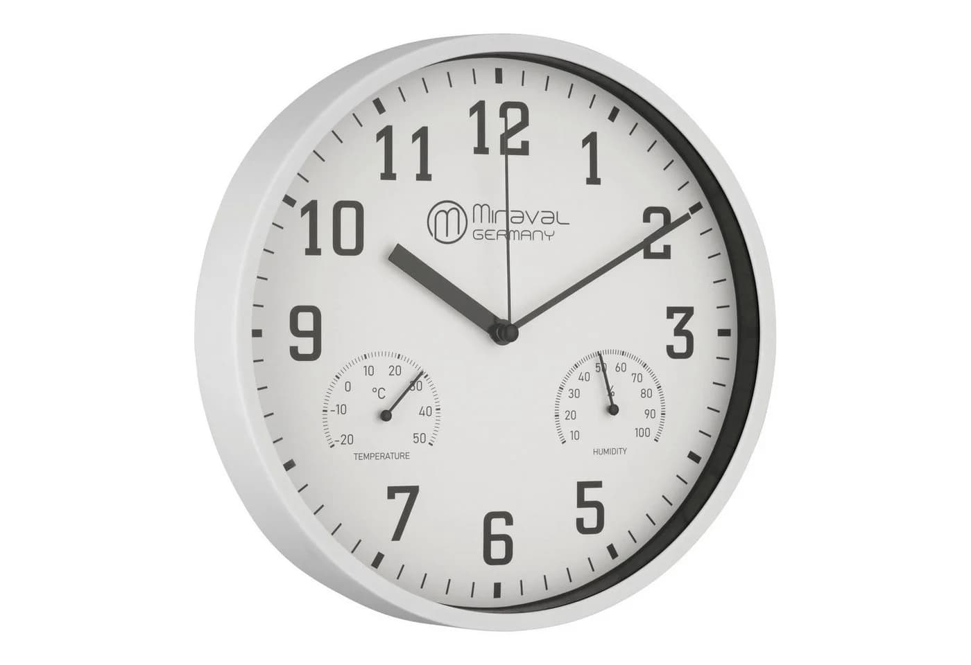 Miraval Wanduhr Weiß mit Thermometer und Hygrometer - Bild 4