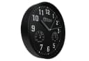 Miraval Wanduhr mit Thermometer und Hygrometer Schwarz Bild 1