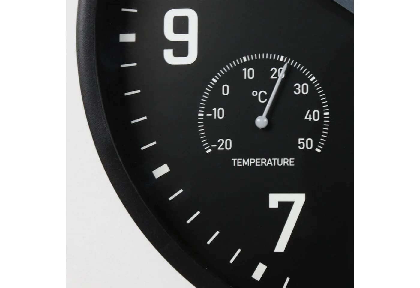 Miraval Wanduhr mit Thermometer und Hygrometer Schwarz - Bild 3