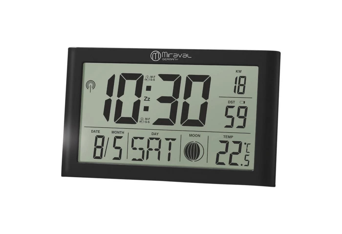 Miraval Wanduhr Digitale LCD Tischfunkuhr mit Temperaturanzeige - Bild 2
