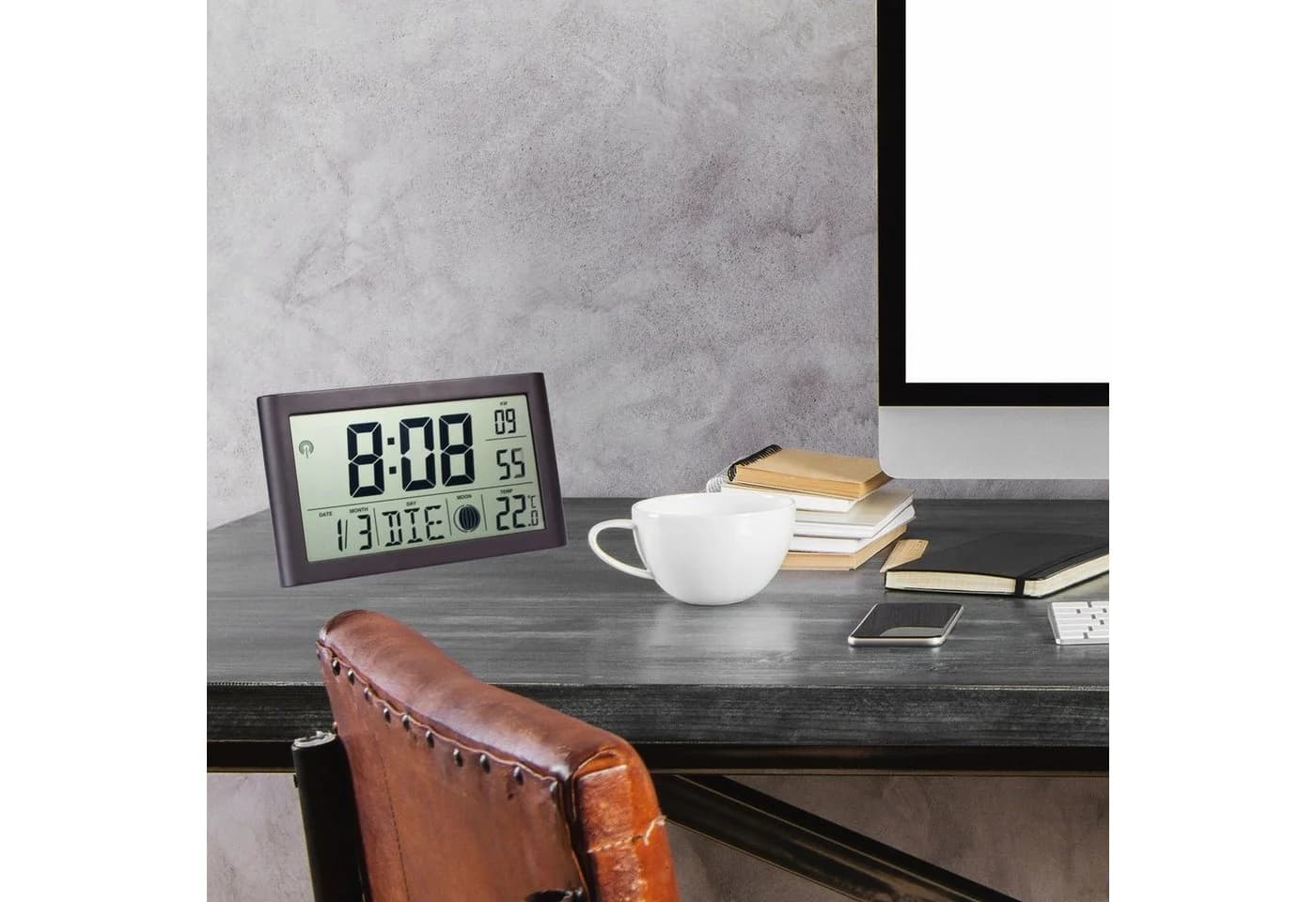 Miraval Wanduhr Digitale LCD Tischfunkuhr mit Temperaturanzeige - Bild 3