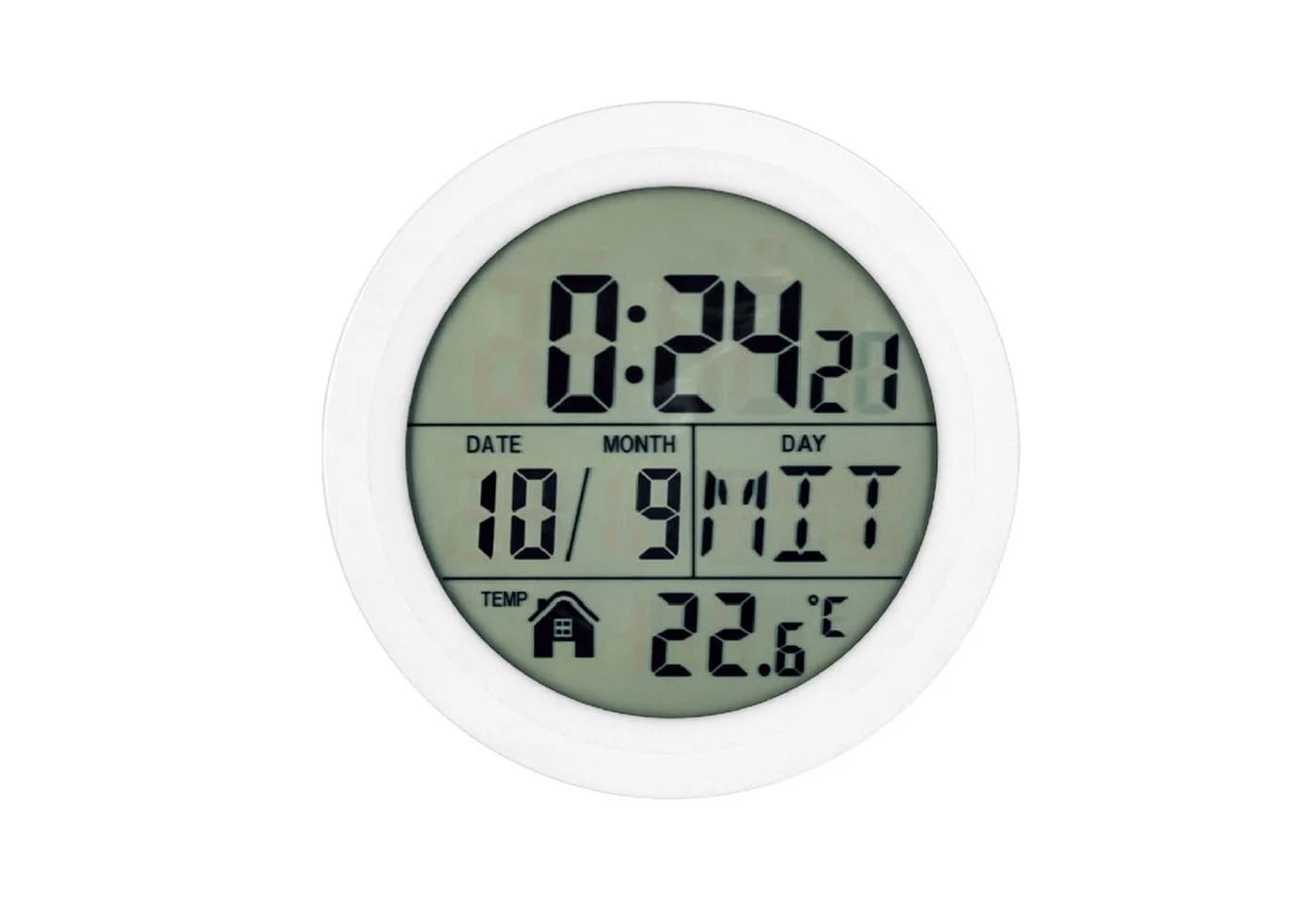 Miraval Digitale Funkwanduhr Badezimmer DCF77 Thermometer