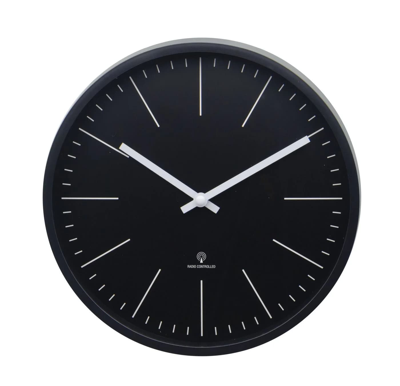 Miraval Design Funkwanduhr Schwarz DCF77 Funkuhr