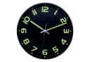 Wanduhr mit leuchtenden Zahlen Analog Schwarz Kunststoff 30 cm Bild 1