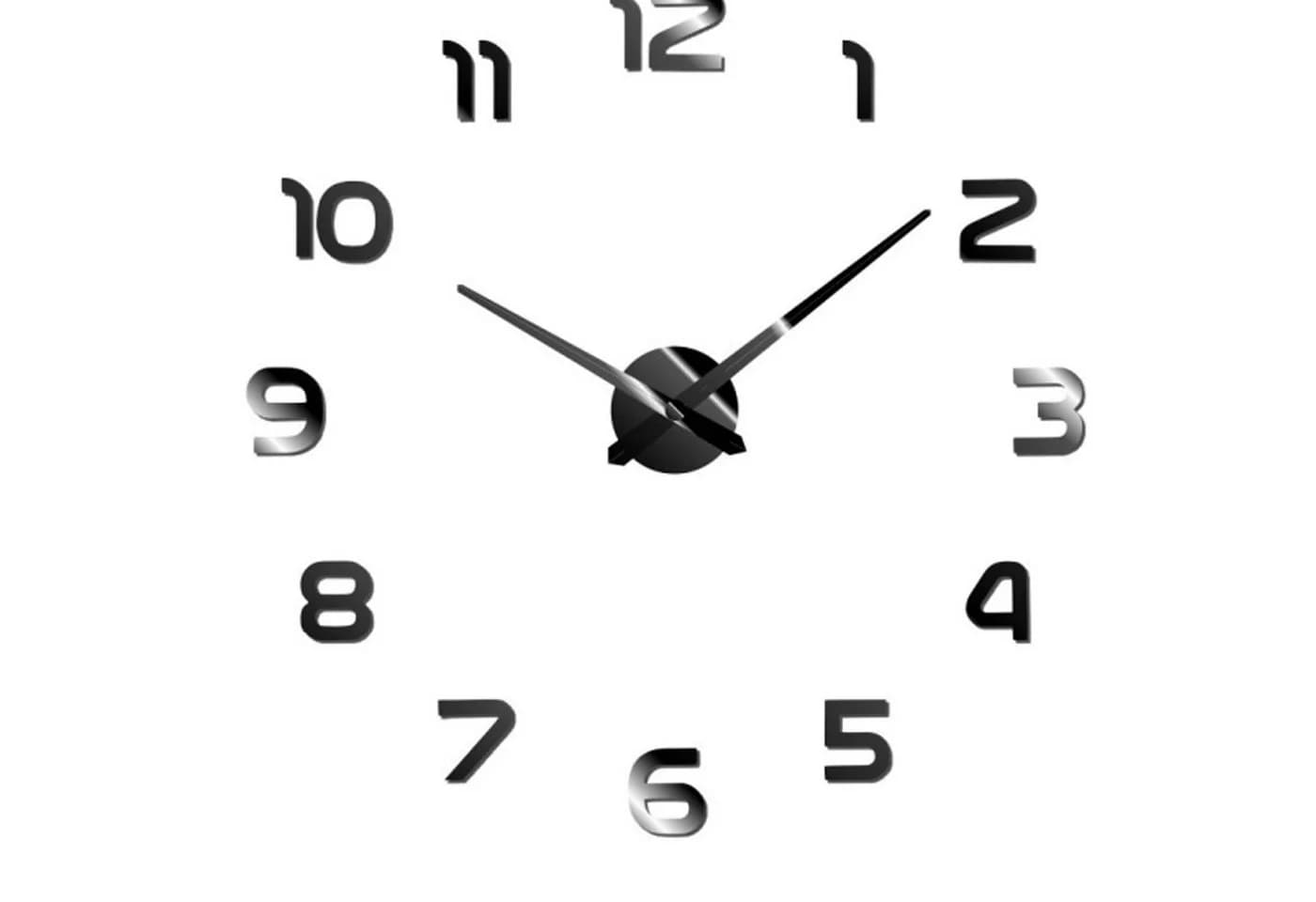 Miraval DIY Wanduhr Schwarz 119 mm