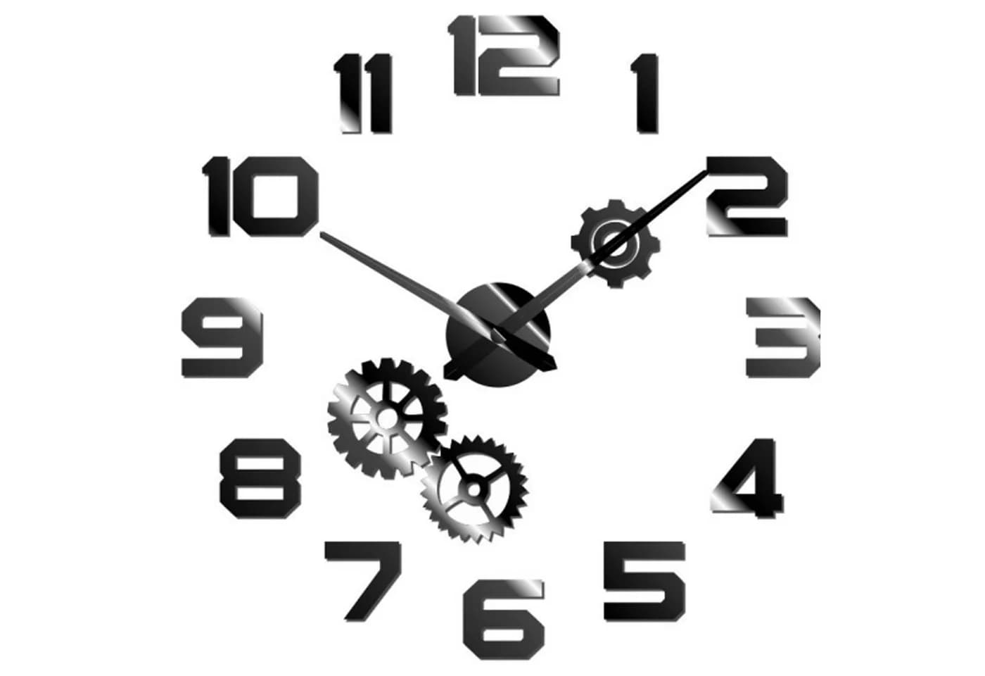 Miraval DIY Wanduhr Schwarz Ø 119 mm