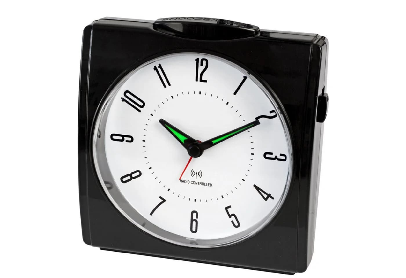 Miraval Funkwecker XXL Analog Schwarz mit Beleuchtung & Snooze