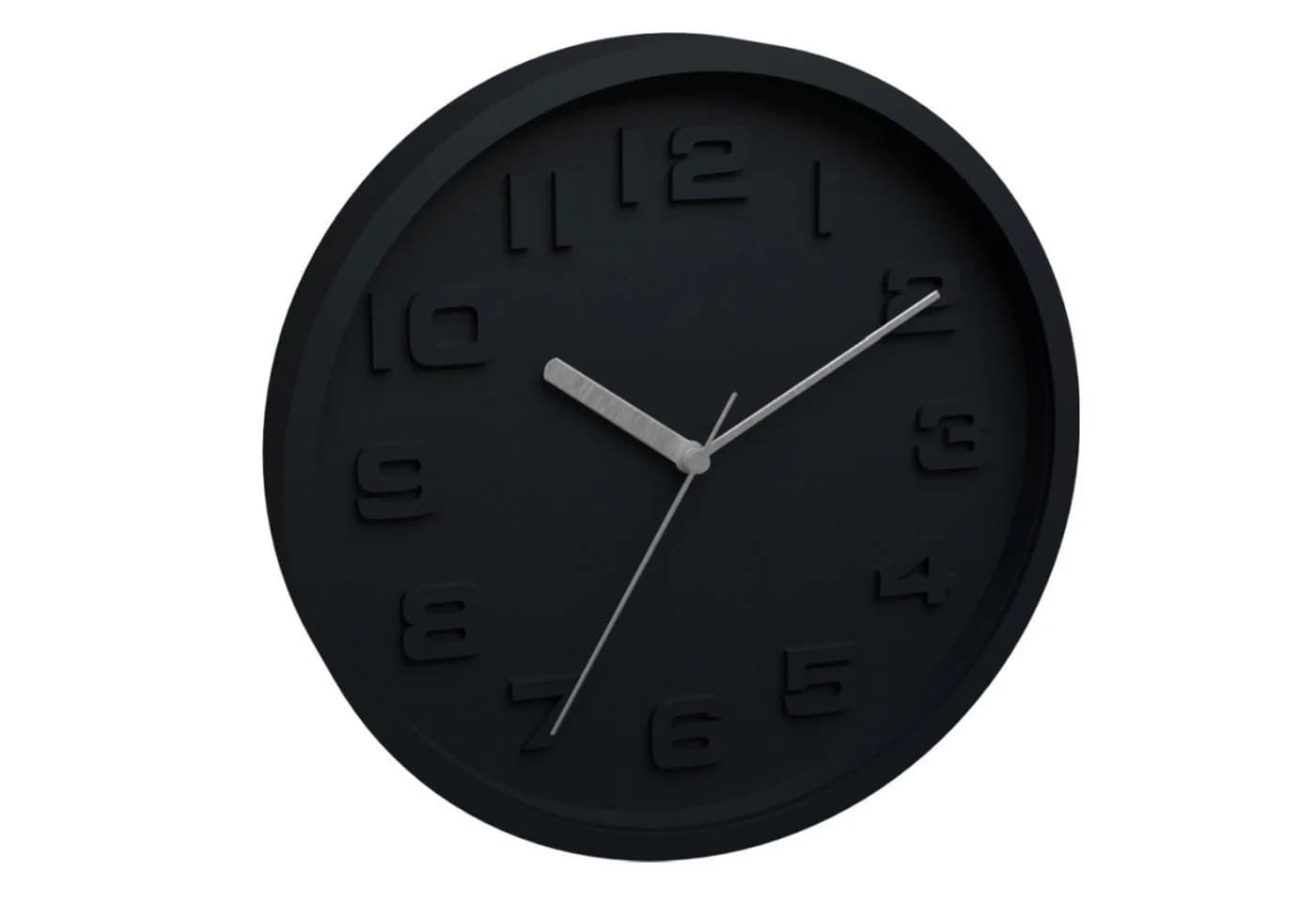 Miraval Wanduhr Schwarz 30 cm mit großen Zahlen