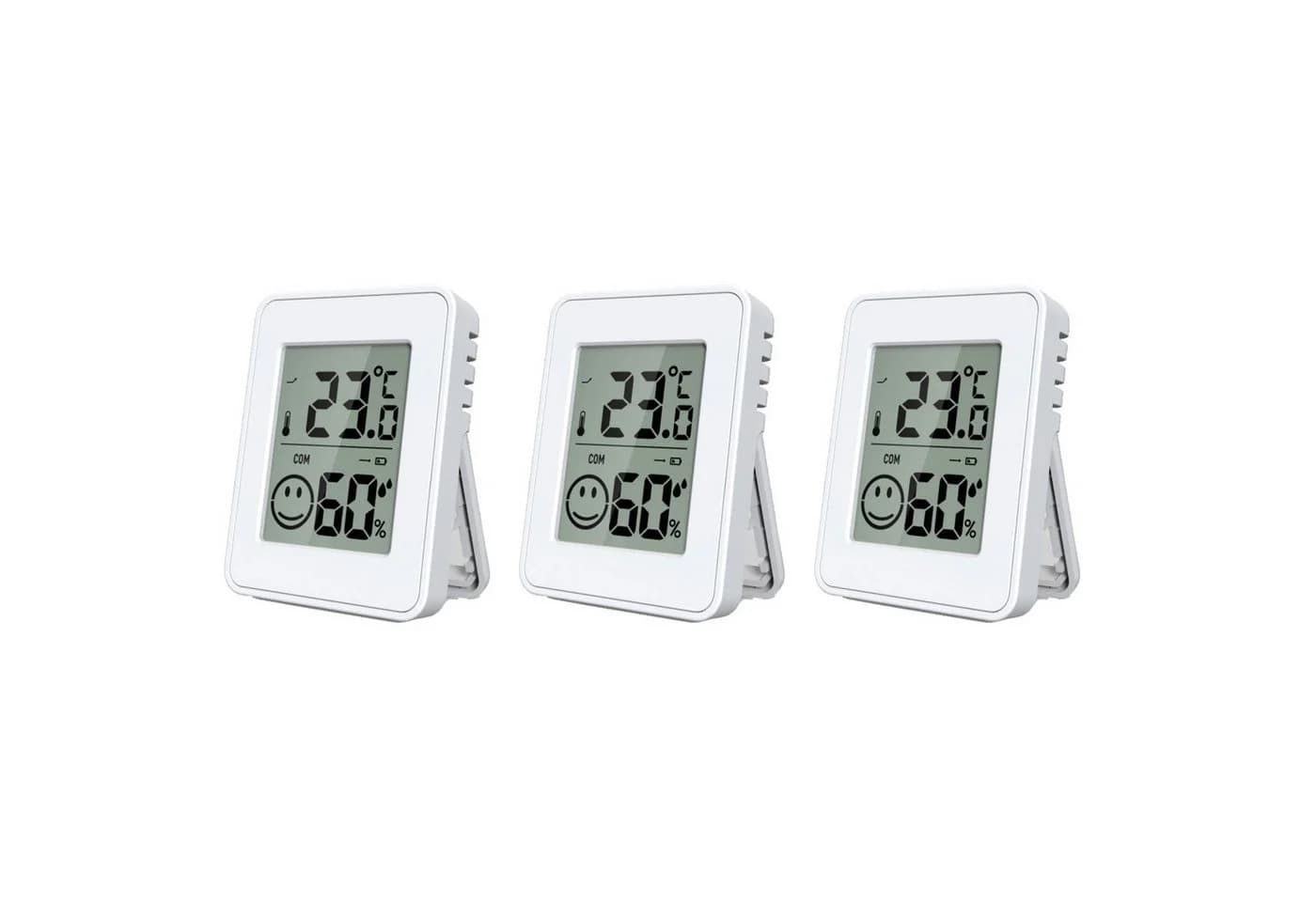 Miraval Klimamesser Thermo-/Hygrometer 3-er Set Weiß