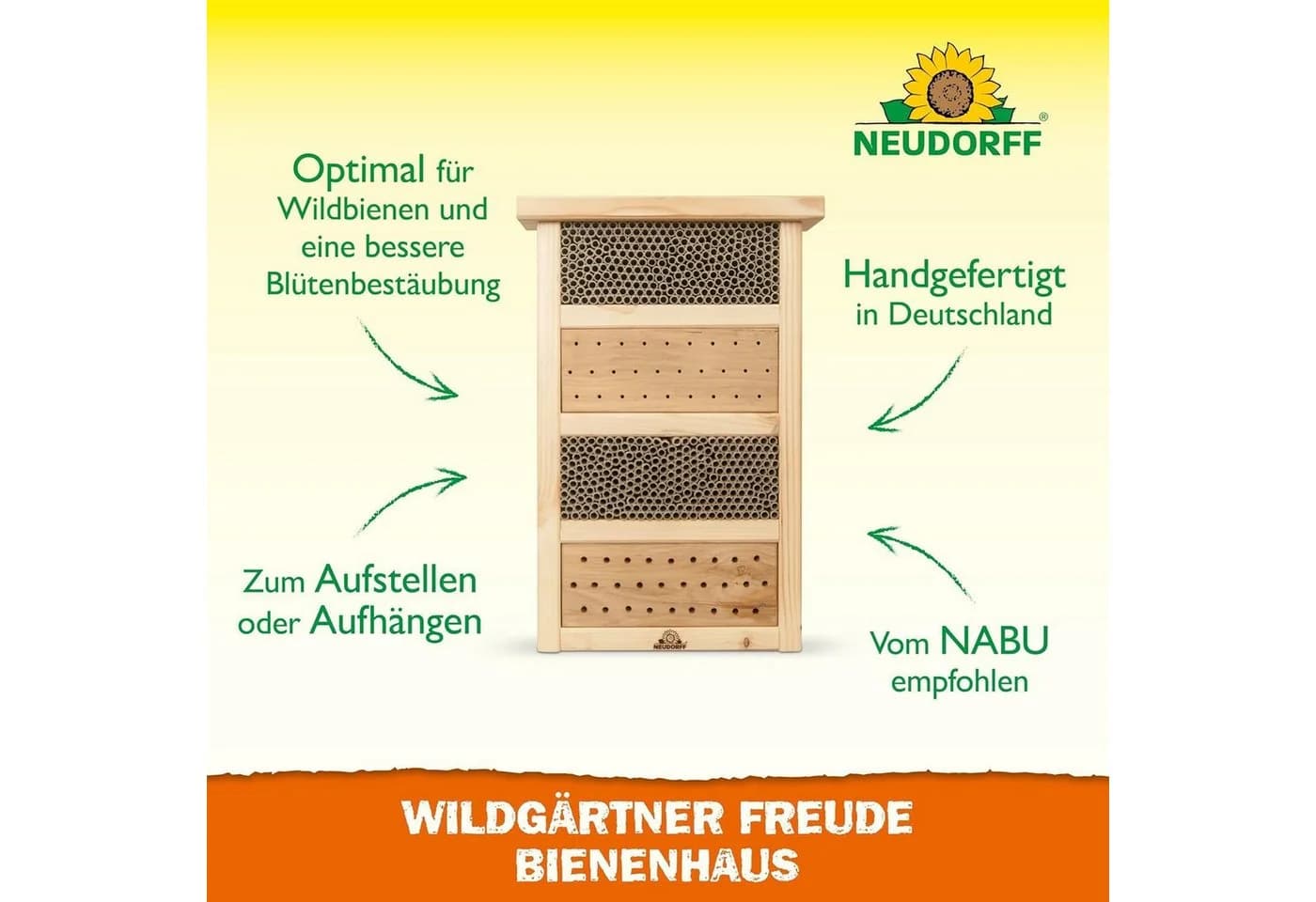 Neudorff Bienenhaus Wildgärtner Freude aus Buchenholz