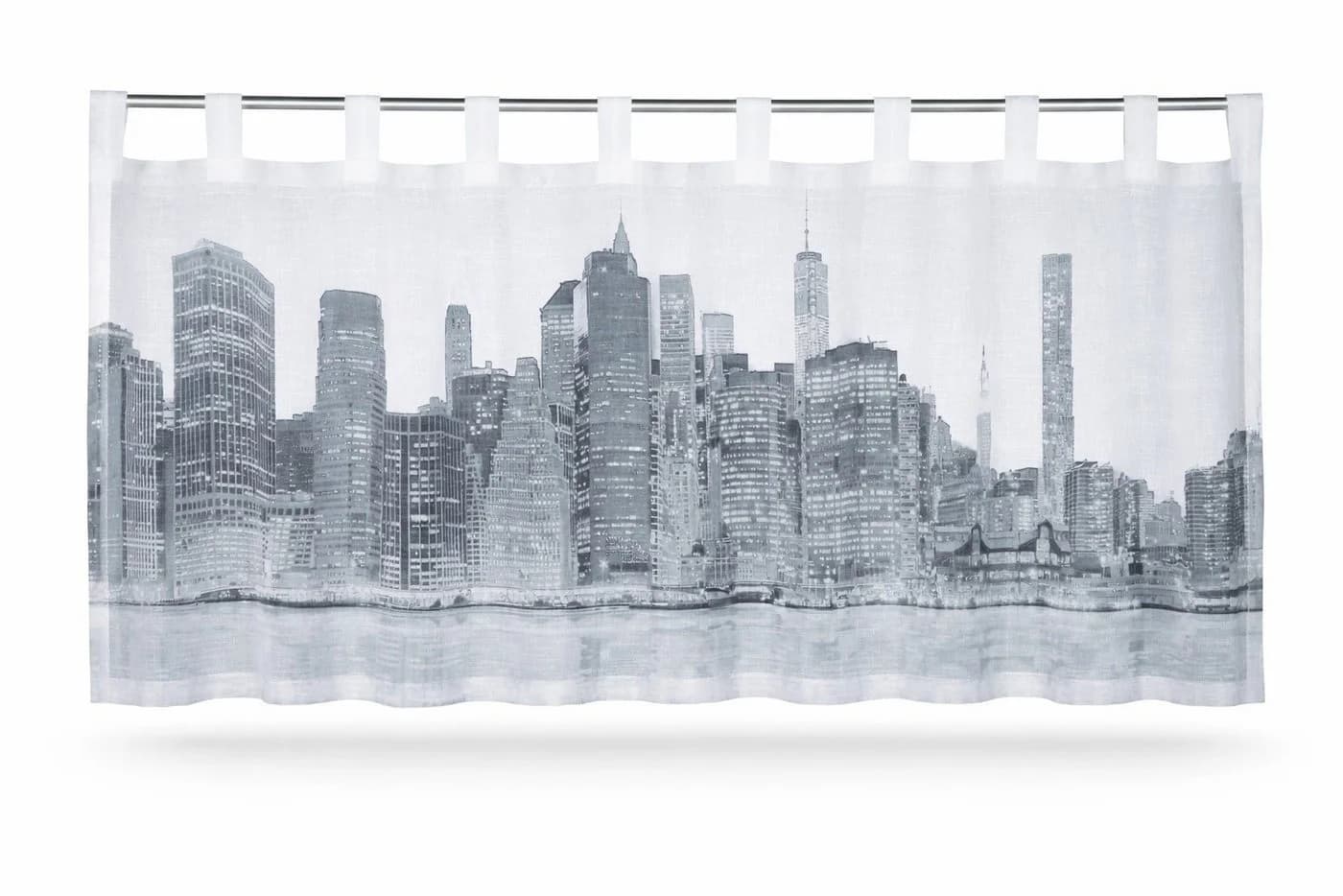 WILLKOMMEN ZUHAUSE Scheibengardine Sally transparent mit Skyline-Optik - Bild 2