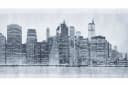 WILLKOMMEN ZUHAUSE Scheibengardine Sally transparent mit Skyline-Optik Bild 5