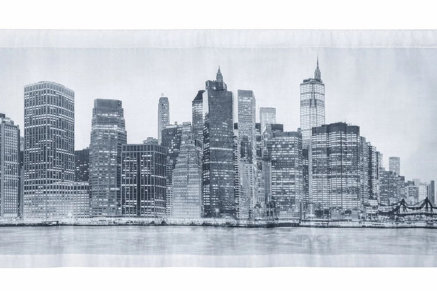 WILLKOMMEN ZUHAUSE Scheibengardine Sally transparent mit Skyline-Optik - Bild 5