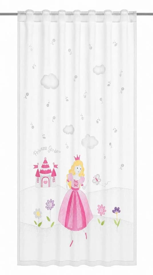 WILLKOMMEN ZUHAUSE Gardine Prinzessin Motiv Schlaufenschal - Bild 2