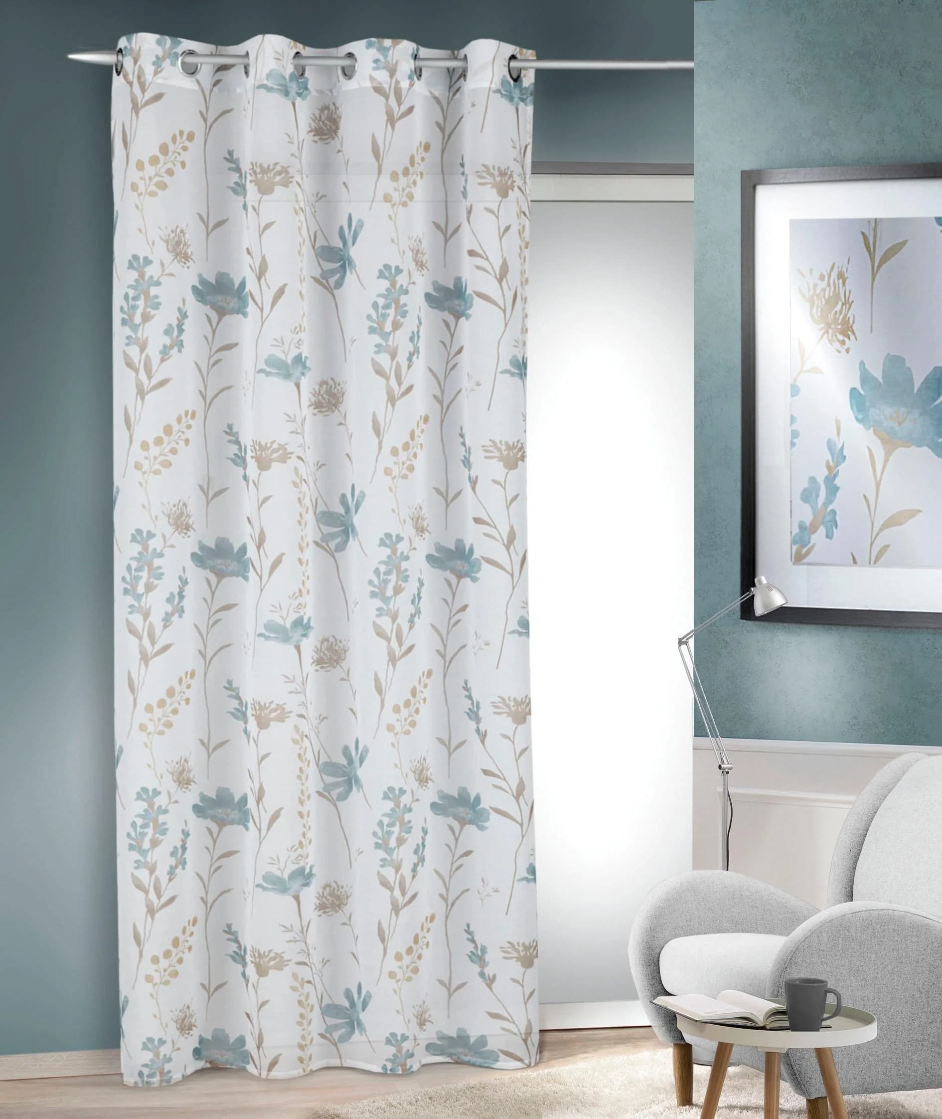 HOMING Gardine Augusta Blau 135x245cm Polyester Fertigschal - Bild 3