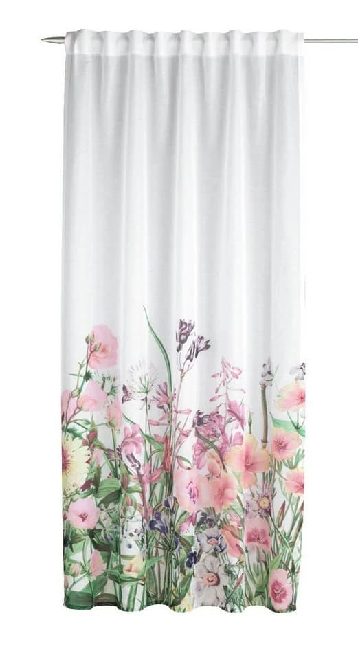 WILLKOMMEN ZUHAUSE Gardine Halbtransparent Floral 135x245 cm - Bild 2