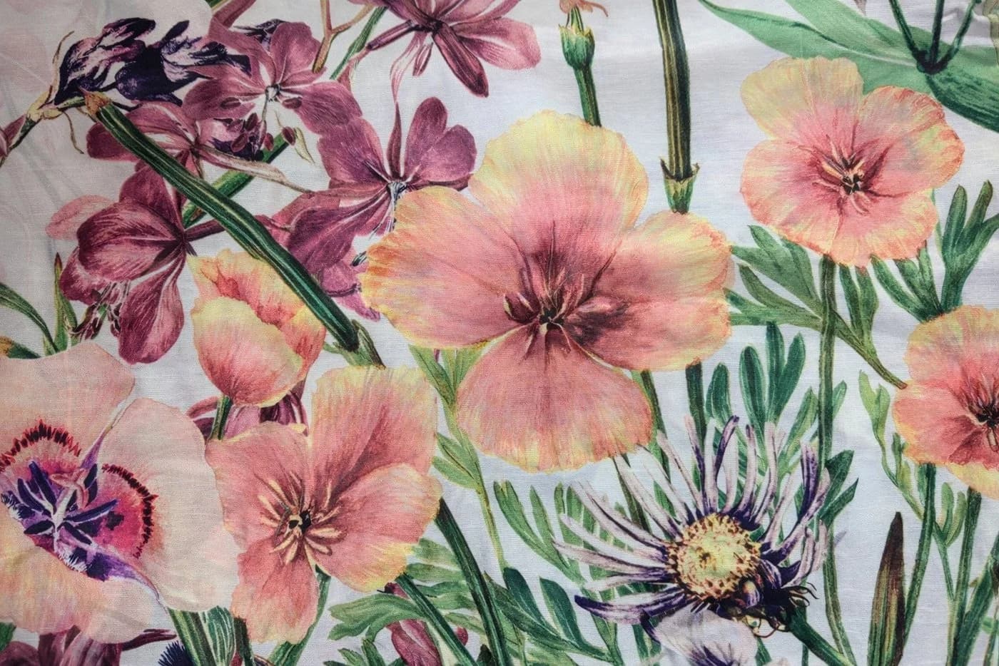 WILLKOMMEN ZUHAUSE Gardine Halbtransparent Floral 135x245 cm - Bild 3