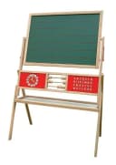 ROBA Standtafel Bunt mit Magnettafel und Uhr Bild 3