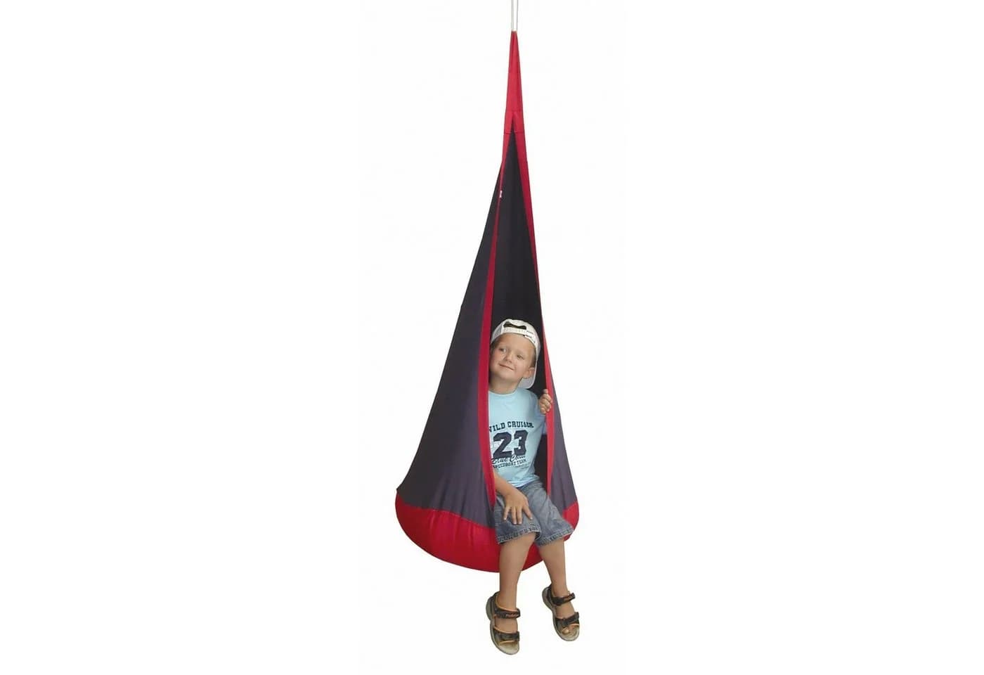 roba® Hängestuhl Hängesack Blau für drinnen & draußen mit aufblasbarem Kissen - Bild 2