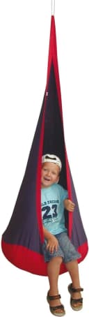 roba® Hängestuhl Hängesack Blau für drinnen & draußen mit aufblasbarem Kissen Bild 5
