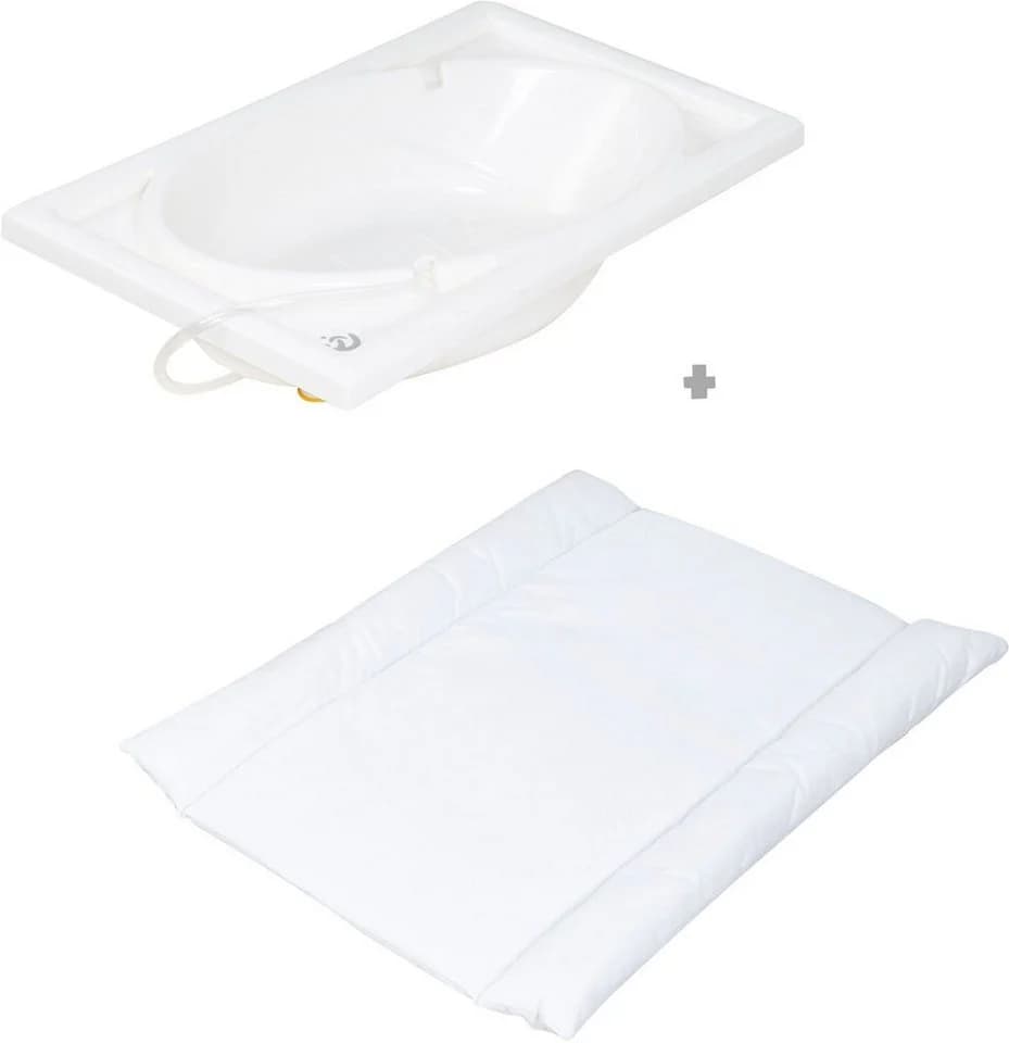 roba® Bade- und Wickelregal Baby Pool Holz natur inkl. Wickelauflage - Bild 3
