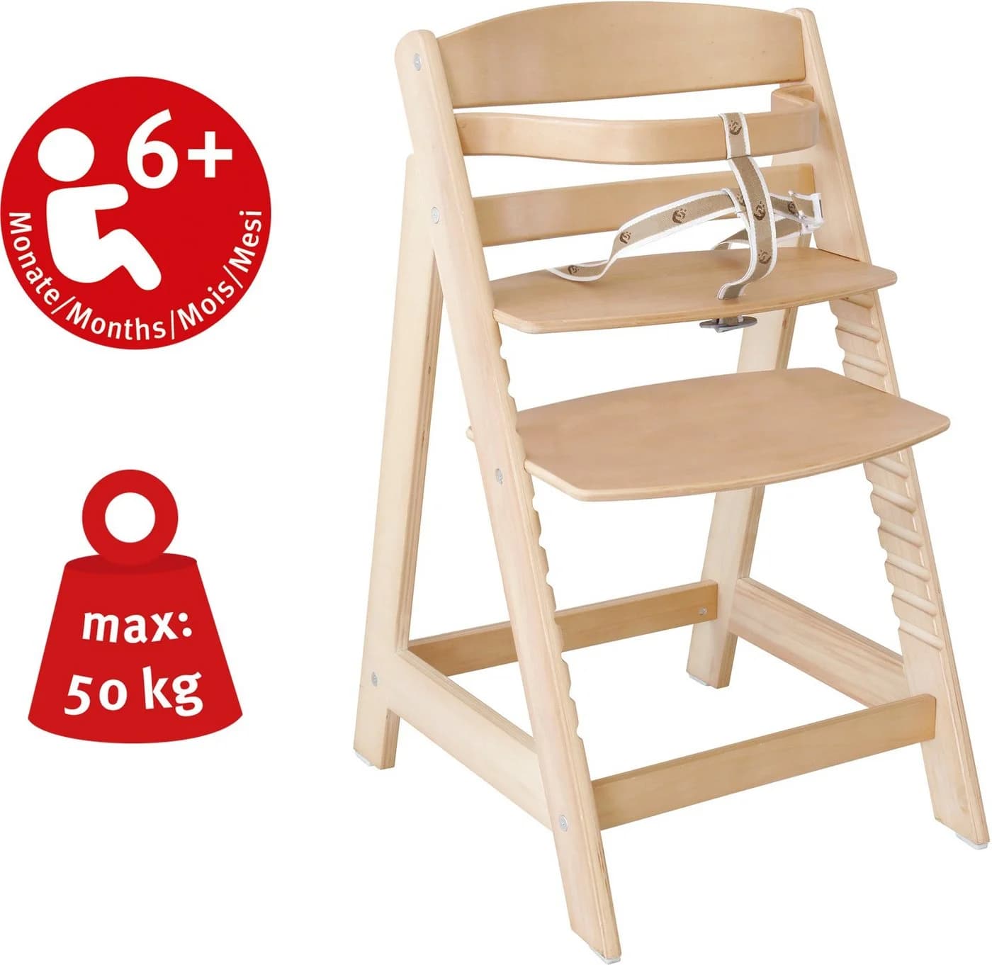ROBA Treppenhochstuhl Sit Up III Natur Mitwachsend - Bild 2