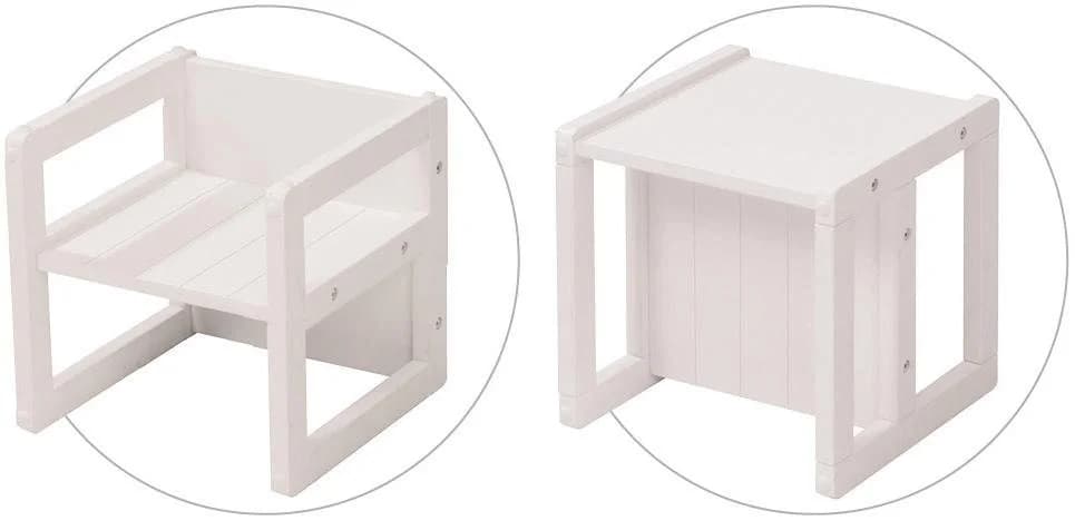 ROBA Sitzhocker Weiß Wendehocker 3 Höhen Kinder - Bild 3