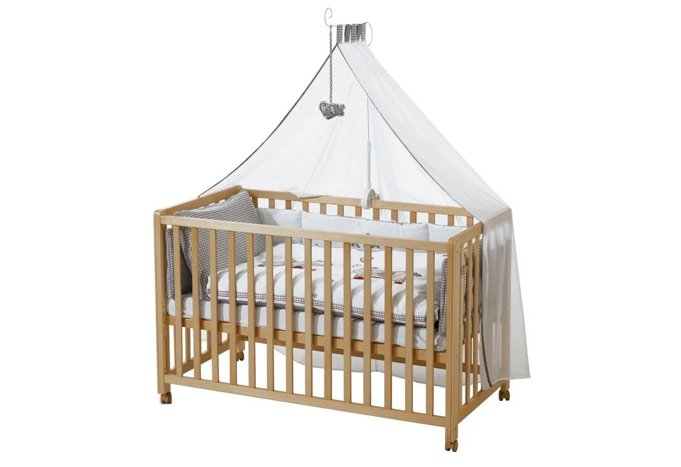 roba® Beistellbett Room Bed mit Matratze und Himmel