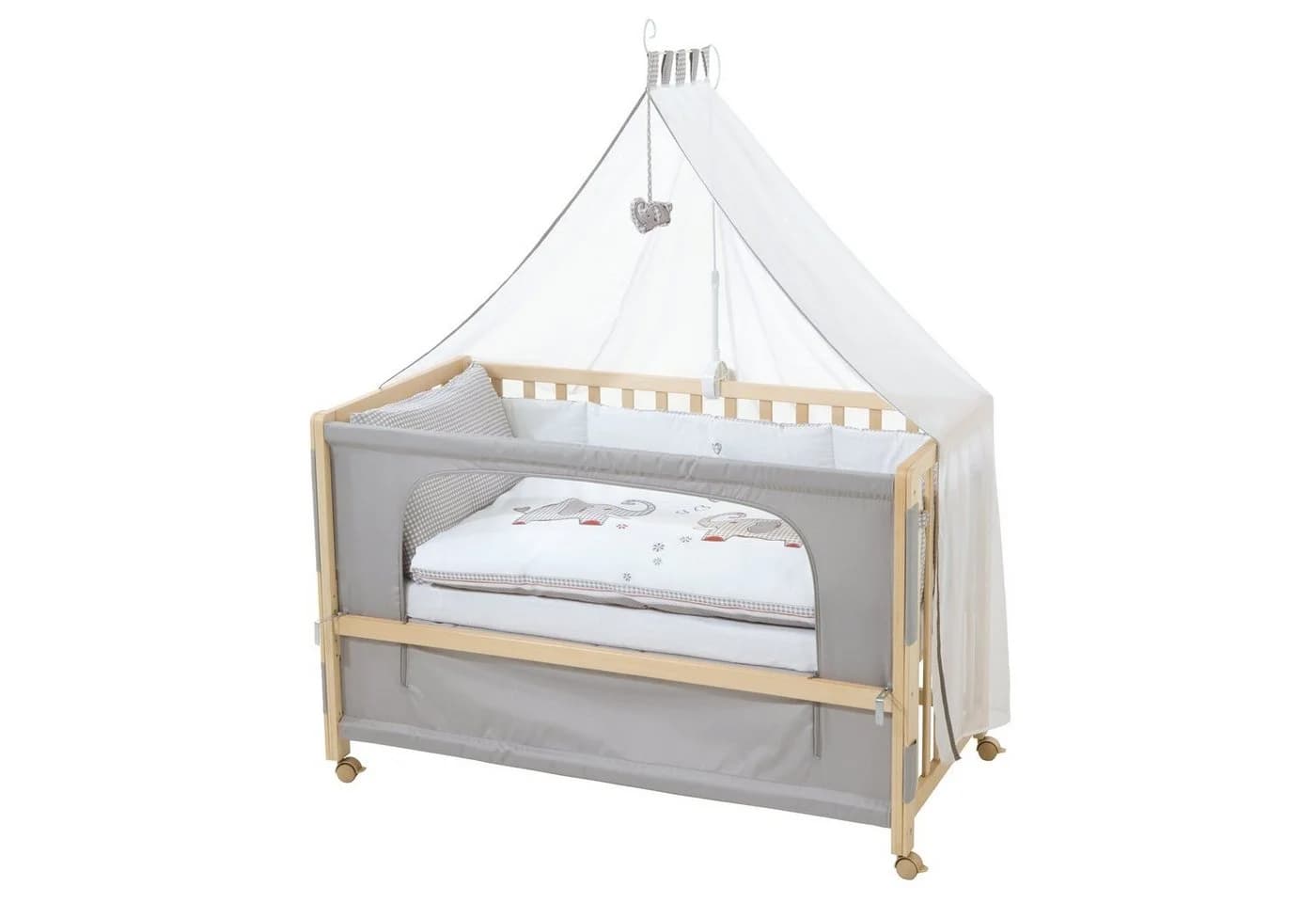 roba® Beistellbett Room Bed mit Matratze und Himmel - Bild 2