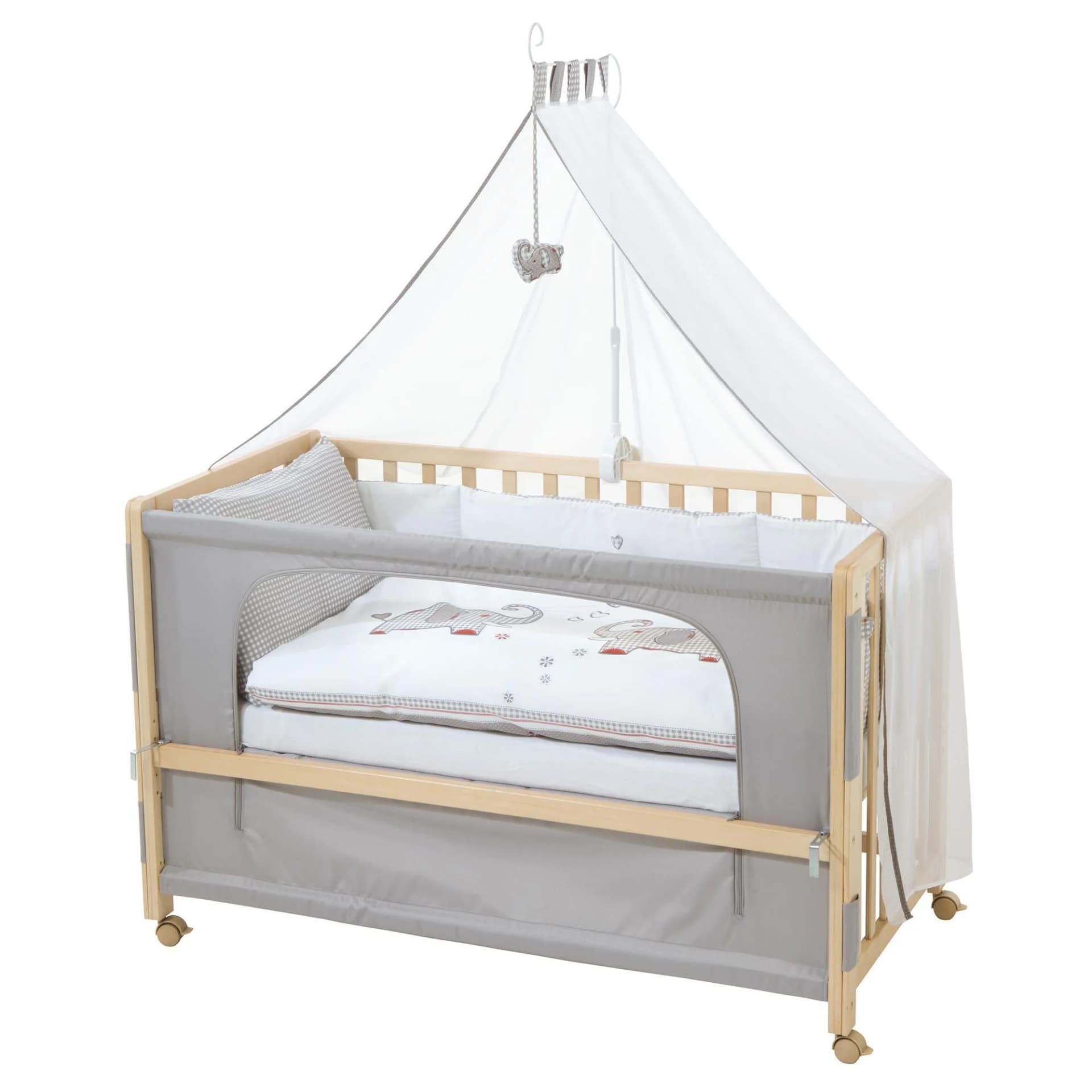 roba® Beistellbett Room Bed mit Matratze und Himmel - Bild 5
