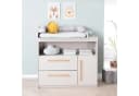 roba® Babymöbel-Set Lea Wickelkommode & Babybett Beige/Grau Bild 1