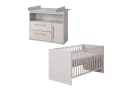 roba® Babymöbel-Set Lea Wickelkommode & Babybett Beige/Grau Bild 2