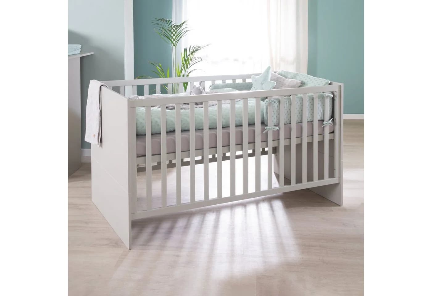 roba® Babymöbel-Set Lea Wickelkommode & Babybett Beige/Grau - Bild 3