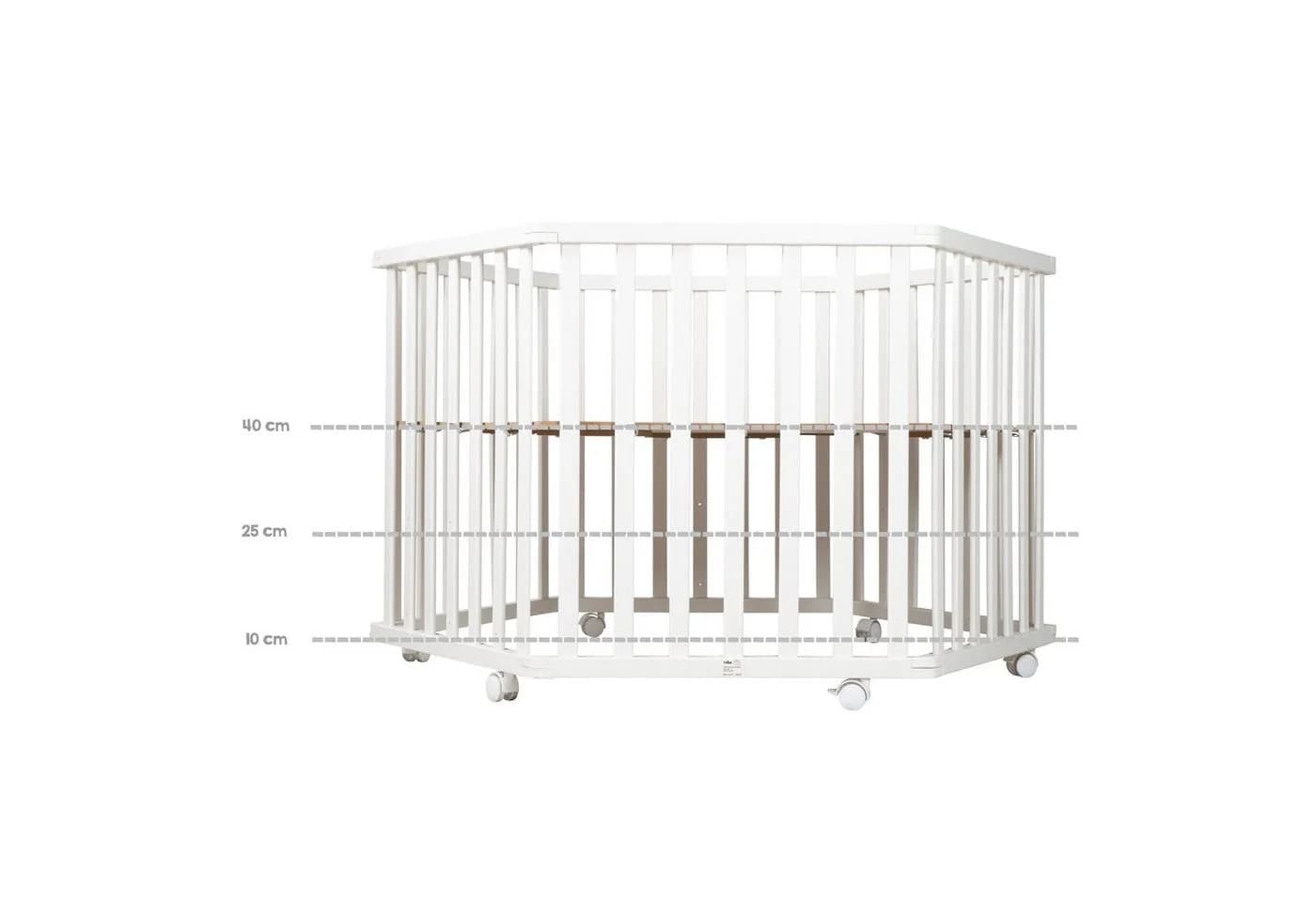 roba Laufgitter Little Stars 6-eckig Beige mit Stoffeinlage - Bild 3